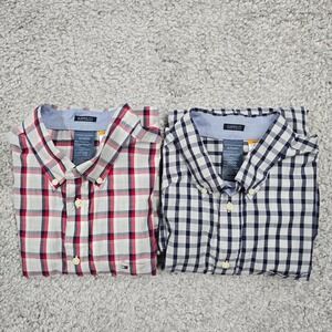 Tommy Hilfiger Mens Button Shirts Size XL Lot of 2 Magnetic Closure Long Sleeve